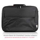 Dicota Base XX Clamshell Notebooktasche (P/N: D31795, schwarz, bis 39,6cm / 15,6", 2 Fächer)
