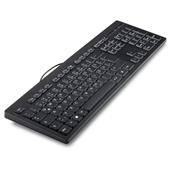 HP 125 Wired Keyboard USB-Tastatur (P/N: 266C9AA#ABD, Deutsch, Nummernblock, Höhenverstellbar) schwa
