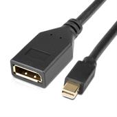 InLine Mini DisplayPort auf DisplayPort Kabel, ca. 15cm Länge, Schwarz