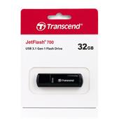 Transcend JetFlash 700 32GB USB 3.1 USB-Stick (P/N: TS32GJF700, Farbe schwarz)
