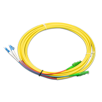 EFB Elektronik LWL Kabel Duplex E2000/LC 2x LC 2x E2000 Gelb