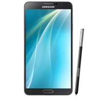 Samsung Galaxy Note 3 SM N9005 black mit Wallpaper