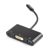 V7 USB-C Hub/Adapter USB Port Replikator V7UCDVI-HUB-BLK schwarz