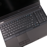 Dell Precision M4800 ohne Webcam ohne FP mit TR mit Akku Englisch/USA blaue Tastatur Icons