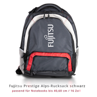 Fujitsu Prestige Alps-Rucksack Polyester schwarz bis 16 Zoll