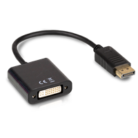 Microconnect DisplayPort auf DVI-I Adapter schwarz