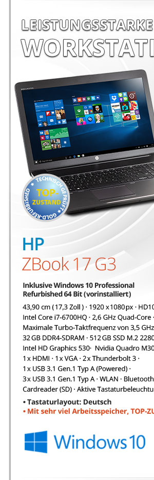 Bild von Fujitsu HP Zbook 17 G3
