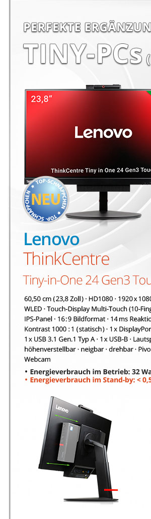 Bild von Lenovo ThinkCentre Tiny in one 24