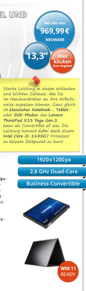 Bild von Lenovo ThinkPad X13 Yoga Gen2