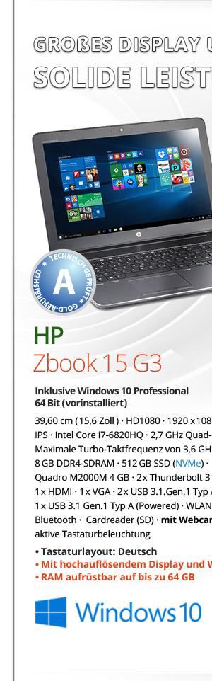 Bild von HP ZBook 15 G3