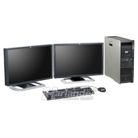 SPARPAKET HP Z600 + 2x LP2475 + Tastatur + Maus